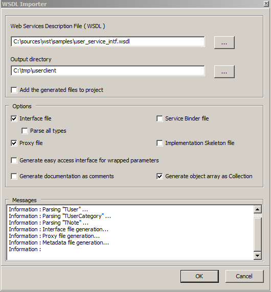 Web Services Toolkit Lazarus WSDL importer wizard.
