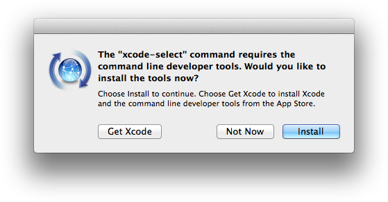 Installation of command line tools with the xcode-select command part 1...