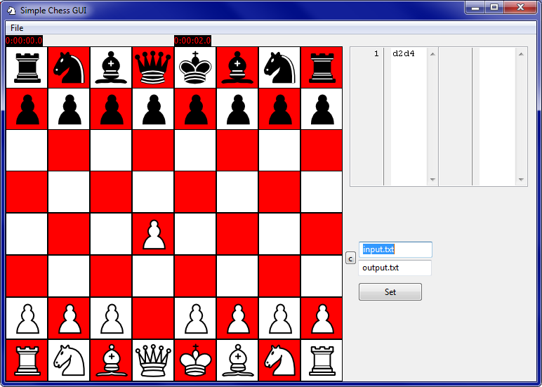 Simple Chess starting a game